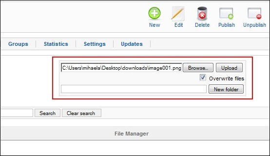 Overwrite existing files
